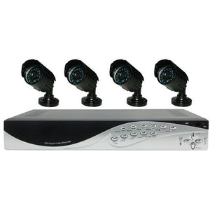 Kit complet Enregistreur DVR H.264 & 4 cams Jour/Nuit Ext 600TVL - Simple Boutique