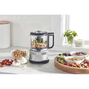KitchenAid - Mini Robot Culinaire/Hachoir à Légume, Capacité de 3.5 Tasses, 2 Vitesses + Impulsion, Gris - Simple Boutique