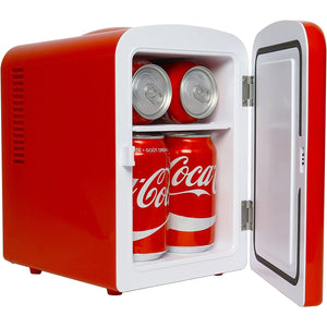 Koolatron - Mini Réfrigérateur Nostalgique Coca-Cola, Capacité de 4 Litres ou 6 Canettes, Rouge - Simple Boutique