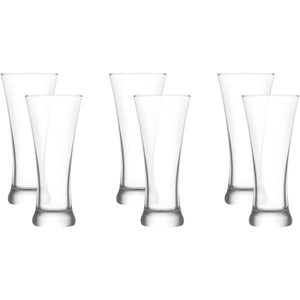 LAV - Ensemble de 6 Verres à Bière, Capacité de 380mL, Vont au Lave-Vaiselle - Simple Boutique
