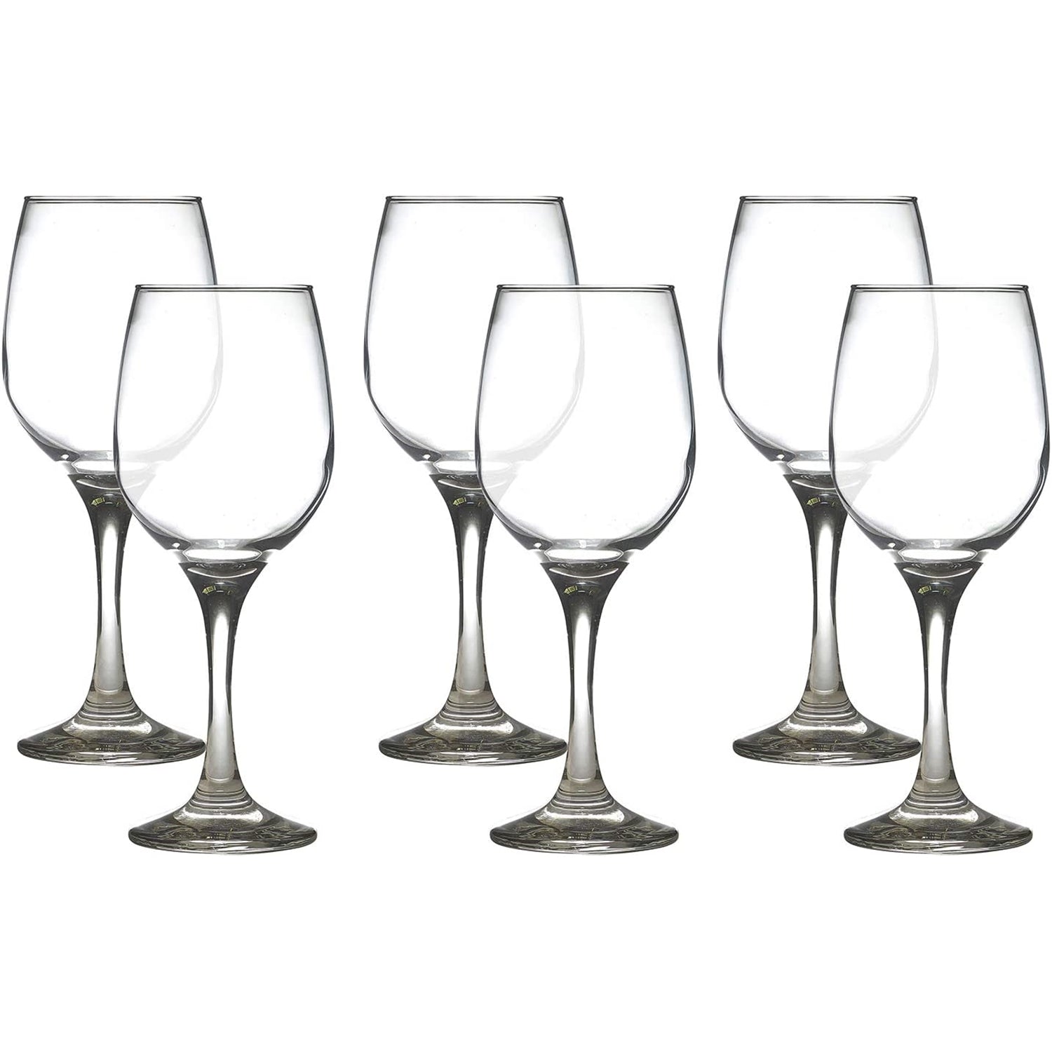LAV - Ensemble de 6 Verres à Vin à Pied, Capacité de 300mL, Vont au Lave-Vaisselle - Simple Boutique