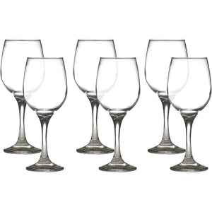LAV - Ensemble de 6 Verres à Vin à Pied, Capacité de 300mL, Vont au Lave-Vaisselle - Simple Boutique