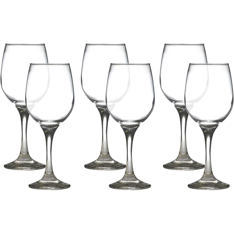 LAV - Ensemble de 6 Verres à Vin à Pied, Capacité de 300mL, Vont au Lave-Vaisselle - Simple Boutique