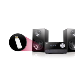 LG CM2460 Micro Chaîne HiFi Bluetooth USB 100W Noir - Simple Boutique