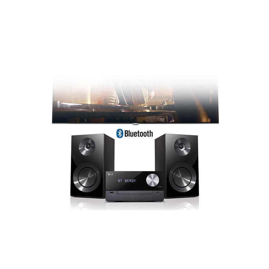 LG CM2460 Micro Chaîne HiFi Bluetooth USB 100W Noir - Simple Boutique