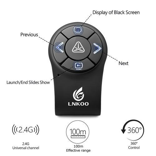 LNKOO Mini Présentateur Sans Fil Professionnel Avec Pointeur Laser USB - Simple Boutique