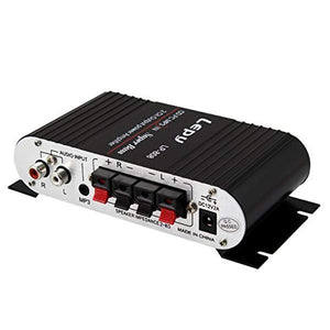 Lepy 808 Mini Amplificateur Stéréo Haute Fidélité avec Réglage des Graves et des Aigus Noir - Simple Boutique