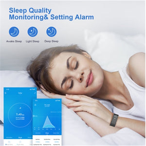 LetsCom - Tracker de Santé et de Fitness/ Montre Intélligente, Bluetooth 5.0, Noir - Simple Boutique