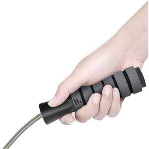 LetsFit - Corde à Sauter avec Poignées en Mousse, Longeur Ajustable, Gris - Simple Boutique