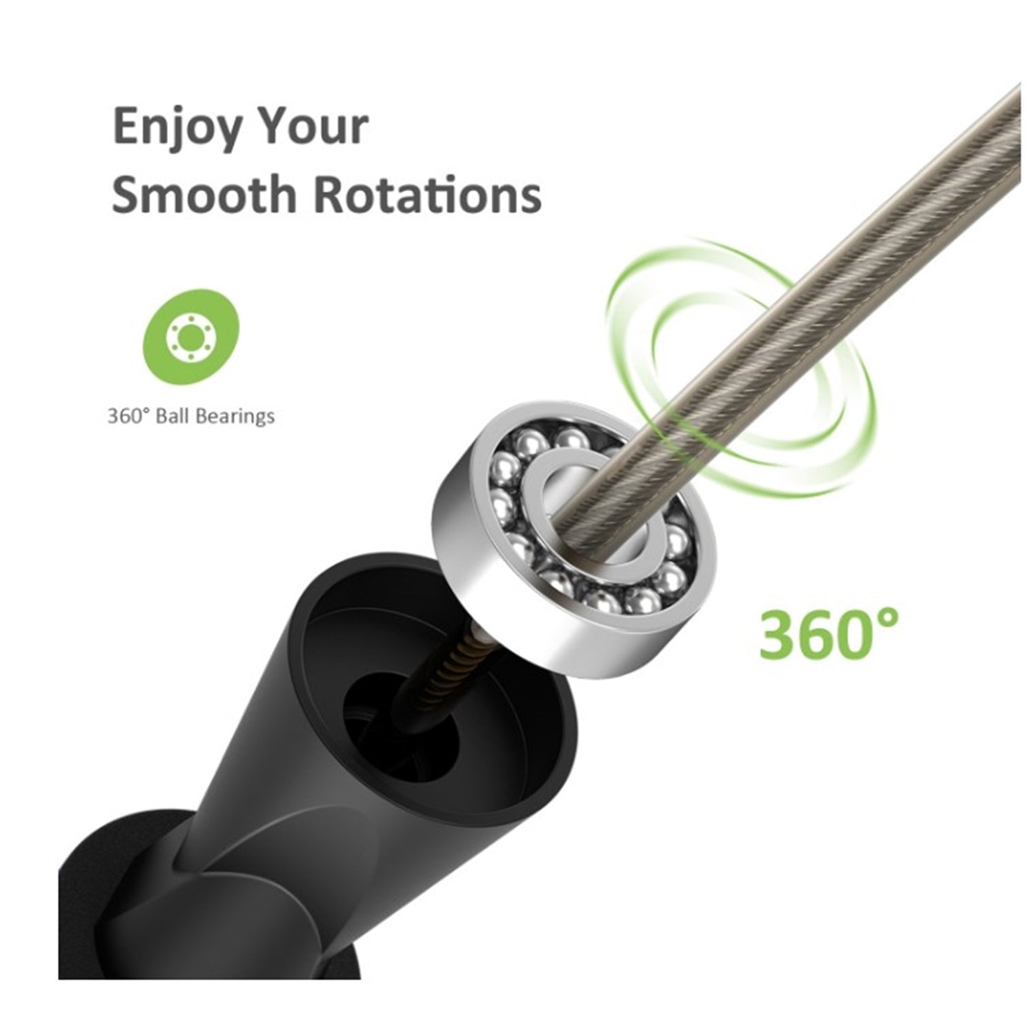 LetsFit - Corde à Sauter avec Poignées en Mousse, Longeur Ajustable, Gris - Simple Boutique