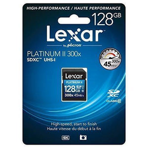 Lexar LSD128GBBBNL300 Platinum II Carte SDXC 300X Classe 10 UHS-I De 128 GB - Simple Boutique