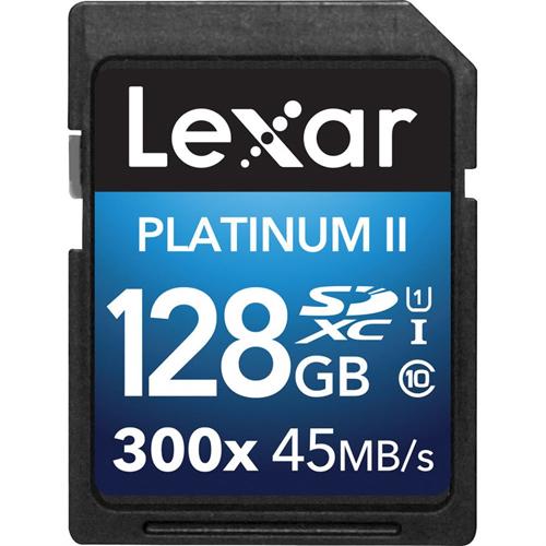 Lexar LSD128GBBBNL300 Platinum II Carte SDXC 300X Classe 10 UHS-I De 128 GB - Simple Boutique