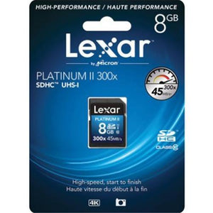 Lexar LSD8GBBBNL300 Platinum II Carte SDHC 300X Classe 10 UHS-I De 8 GB - Simple Boutique