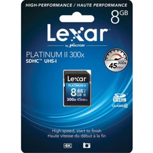 Lexar LSD8GBBBNL300 Platinum II Carte SDHC 300X Classe 10 UHS-I De 8 GB - Simple Boutique