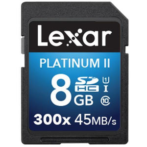 Lexar LSD8GBBBNL300 Platinum II Carte SDHC 300X Classe 10 UHS-I De 8 GB - Simple Boutique