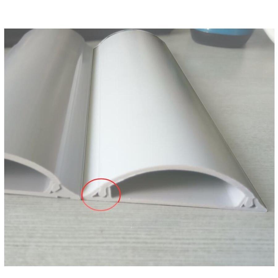 Linkit Security - Cache Fils pour Plancher de 2 Mêtre, 70x20x2.10mm, Adhésif, Blanc - Simple Boutique