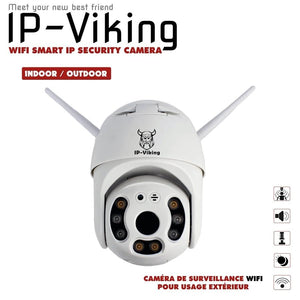 Linkit Security - Caméra IP-Viking Extérieur 1080P, Wi-Fi, Infrarouge, Objectif 2MP, Blanc - Simple Boutique