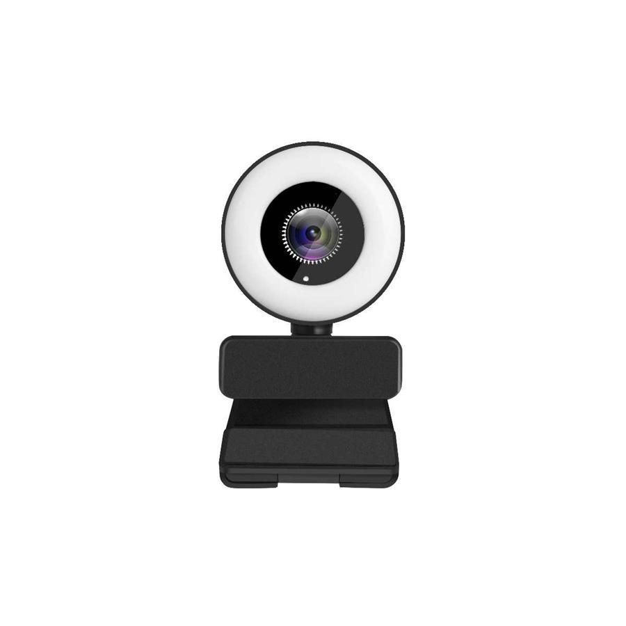 Linkit Security - Webcam CMOS Full HD avec DEL Réglables, Vision Nocturne et Mise au Point Automatique, Noir - Simple Boutique