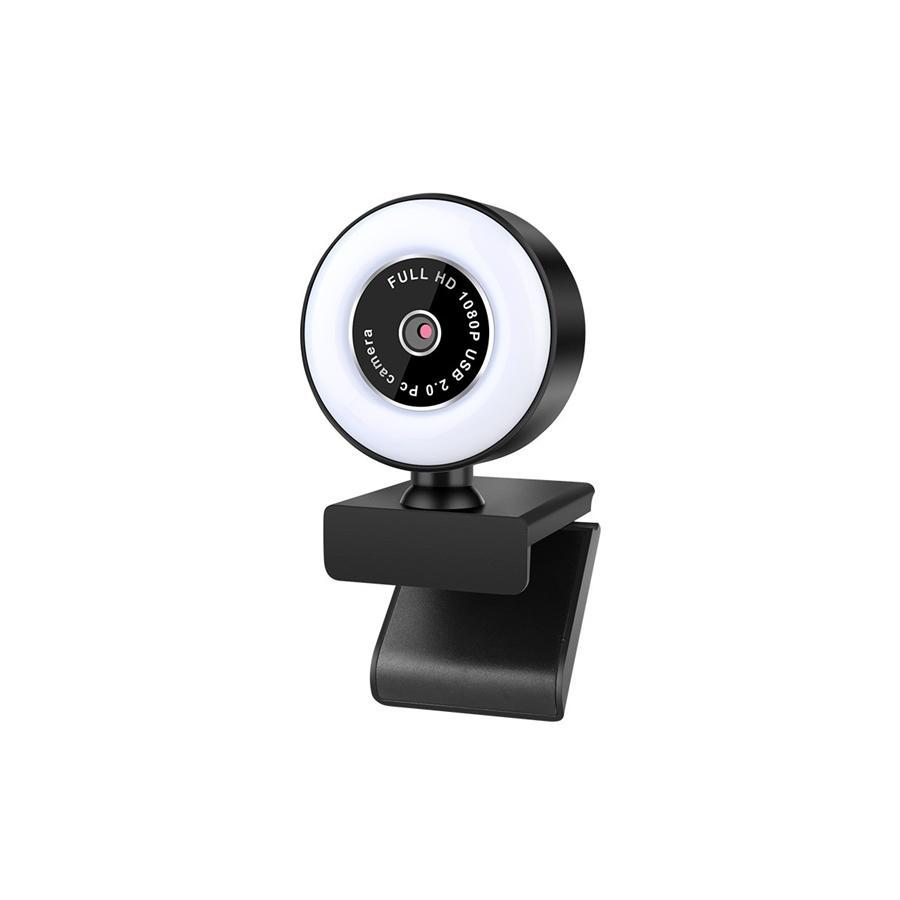 Linkit Security - Webcam CMOS Full HD avec DEL Réglables, Vision Nocturne et Mise au Point Automatique, Noir - Simple Boutique