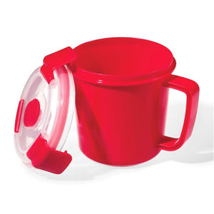 LocknLock - Ensemble de 2 Contenants à Soupe en Plastique EasyLunch, Capacité de 710mL, Rouge - Simple Boutique