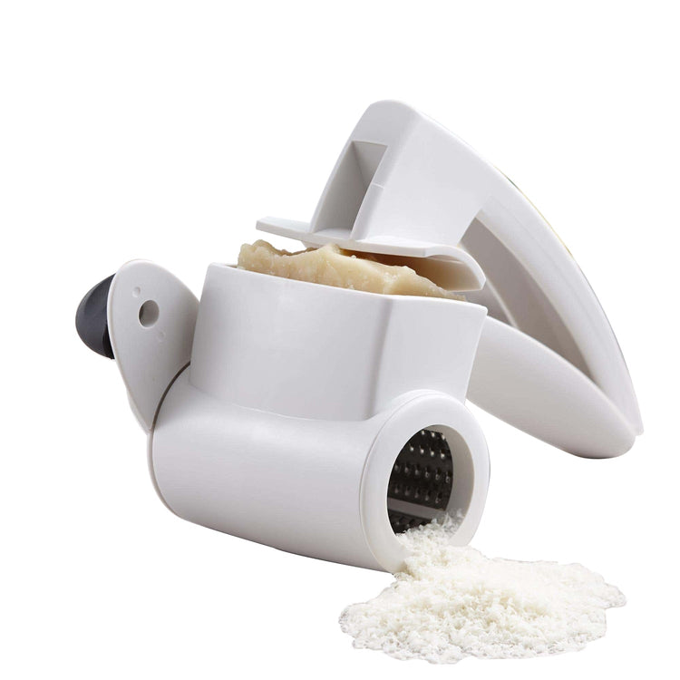 Luciano Gourmet - Rape à Fromage Rotative, Pièces Amovibles, Blanc - Simple Boutique