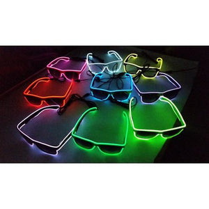 Lunette de soleil en Fil EL Electro Luminescent, Monture noir, couleur au choix - Simple Boutique