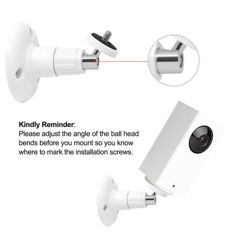 MENEEA Câble de Recharge 26 Pi et Synchronisation de Données avec Support Mural et Kit de Montage pour Caméra Wyze Cam Pan Blanc - Simple Boutique