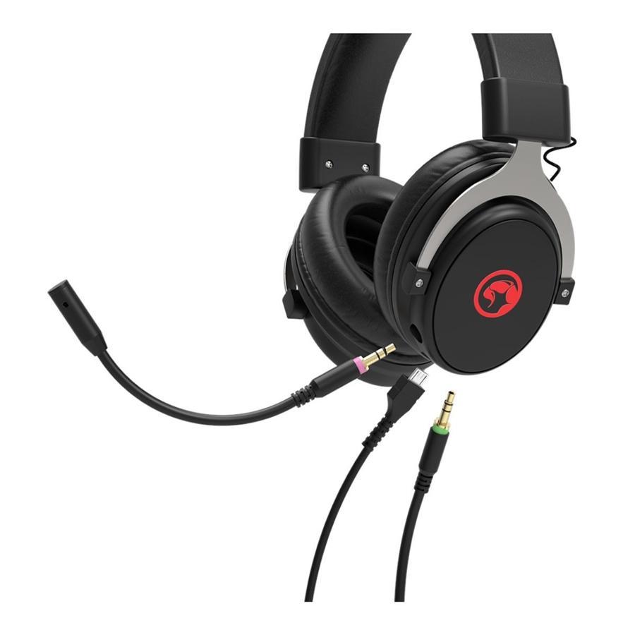 Marvo Pro - Casque de Jeu Filaire avec Son Surround Virtuel 7.1 et Rétro-Éclairage Rouge - Simple Boutique