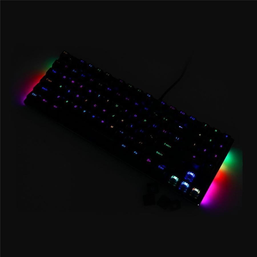 Marvo Pro - Clavier de Jeu Mécanique Filaire avec 89 Touches et Rétro-Éclairage RGB, Noir - Simple Boutique