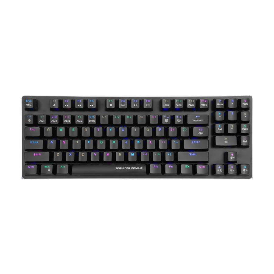Marvo Pro - Clavier de Jeu Mécanique Filaire avec 89 Touches et Rétro-Éclairage RGB, Noir - Simple Boutique