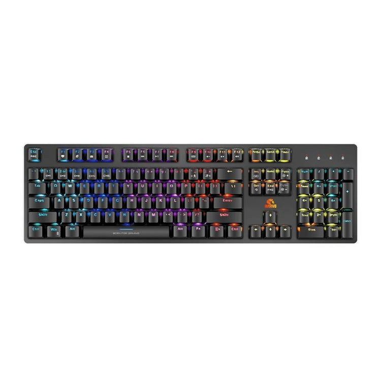 Marvo Pro - Clavier de Jeu Mécanique Filaire avec Rétro-Éclairage RGB, Noir - Simple Boutique