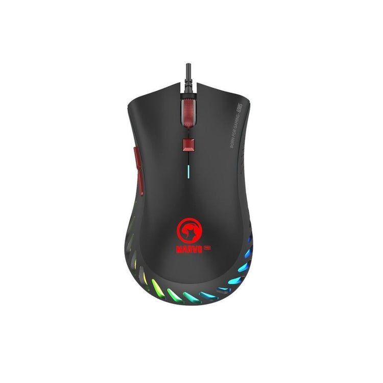Marvo Pro - Souris de Jeu Optique Filaire à 7 Boutons, DPI: 1000/1600/3200/6000/10000, Rétro-Éclairage RGB - Simple Boutique
