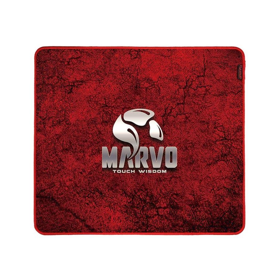 Marvo Pro - Tapis de Souris 450x400x3mm, Surface Textile Haute Densité et Imperméable, Rouge - Simple Boutique