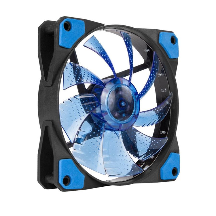 Marvo Pro - Ventilateur pour Ordinateur de Bureau, 120 mm, 9 Lames et 15 LED, Bleu - Simple Boutique