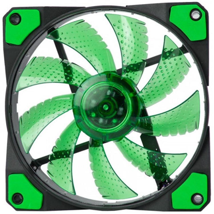 Marvo Pro - Ventilateur pour Ordinateur de Bureau, 120mm, 9 Lames et 15 LED, Vert - Simple Boutique