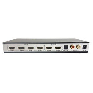 Matrix HDMI 4 Entrées À 2 Sorties Avec Sorties Audio Analogue Et Digitale Et Télécommande Compatible 4K - Simple Boutique