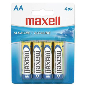 Maxell - Batteries Alcalines AA, Paquet de 4 - Simple Boutique