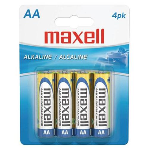 Maxell - Batteries Alcalines AA, Paquet de 4 - Simple Boutique