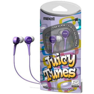 Maxell écouteurs boutons Juicy Tunes - Mauve - Simple Boutique
