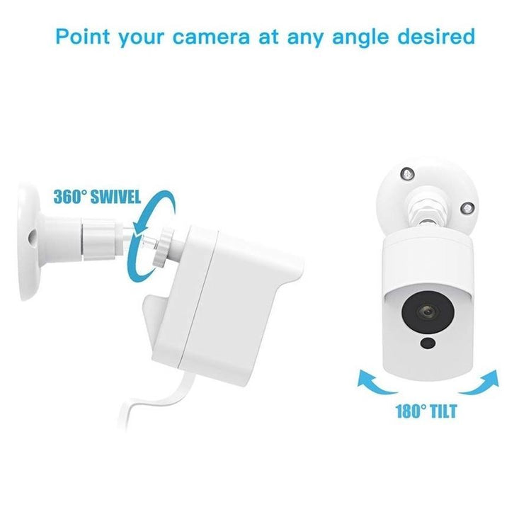 Meinsa Support de Montage Mural Wyze, Monture de protection pour Intérieur/Extérieur, Étanche et Réglable à 360 degrés avec Housse de protection pour Wyze Cam V2 blanc - Simple Boutique