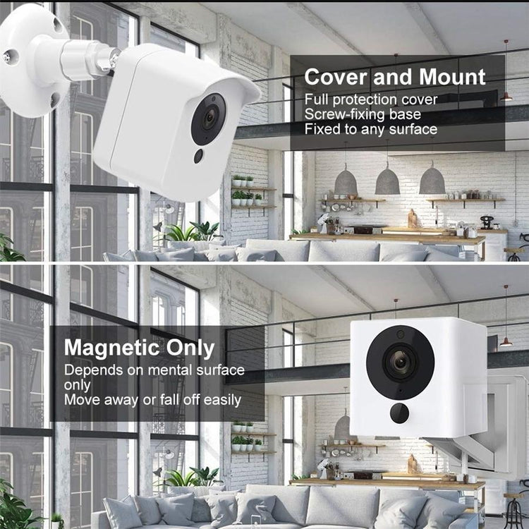Meinsa Support de Montage Mural Wyze, Monture de protection pour Intérieur/Extérieur, Étanche et Réglable à 360 degrés avec Housse de protection pour Wyze Cam V2 blanc - Simple Boutique