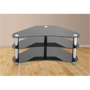 Meuble TV A 3 Tablettes En Verre Trempé - Simple Boutique