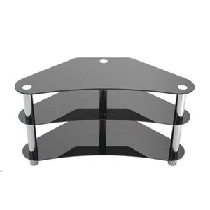 Meuble TV A 3 Tablettes En Verre Trempé - Simple Boutique