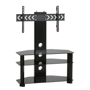 Meuble de Télé avec 3 tablettes de verre NOIR 32" à 50" - Simple Boutique