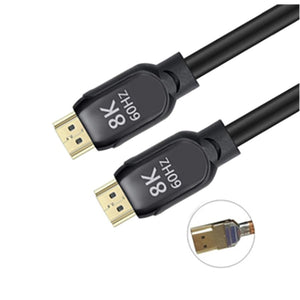 Millenium - Câbles HDMI 2.1 Compatible 8K, Longeur 1m, Fiche Minces, 60 Hz, 48 GBPS, Noir - Simple Boutique