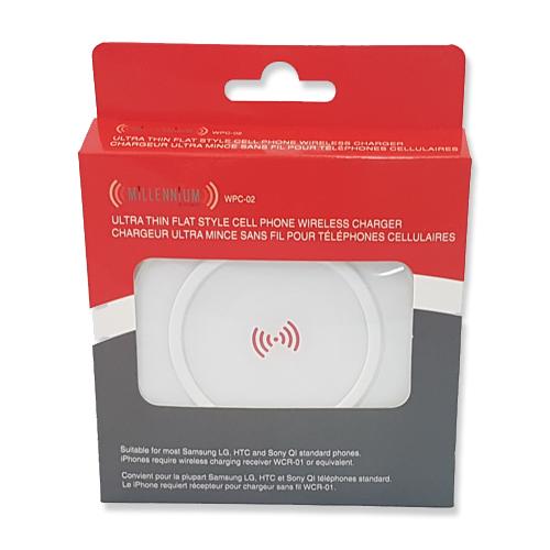 Millennium WPC-02 Chargeur Ultra Mince Sans Fil Pour Téléphones Cellulaires Blanc - Simple Boutique