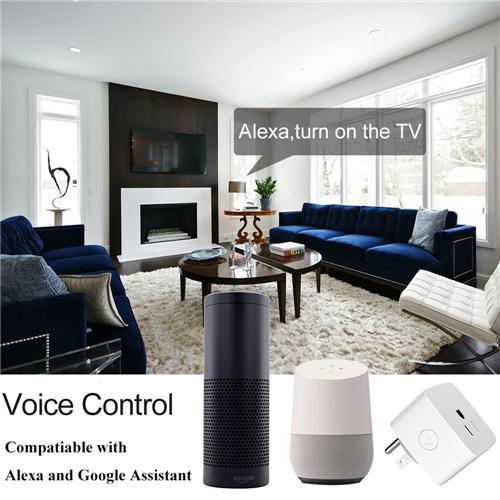 Mini Prises de Courrant Smart pour Google Home et Amazon Alexa Paquet de 2 Blanc - Simple Boutique