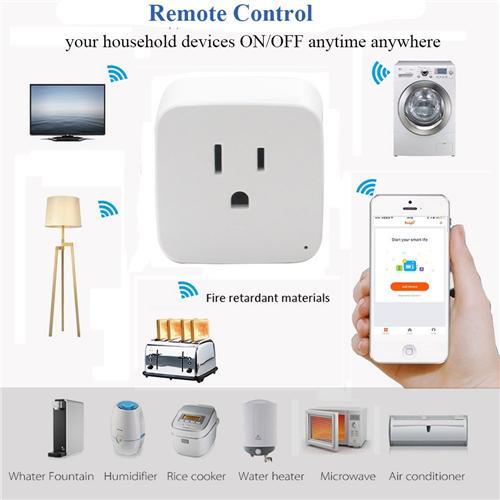 Mini Prises de Courrant Smart pour Google Home et Amazon Alexa Paquet de 2 Blanc - Simple Boutique