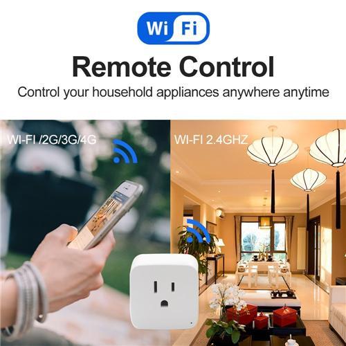 Mini Prises de Courrant Smart pour Google Home et Amazon Alexa Paquet de 2 Blanc - Simple Boutique