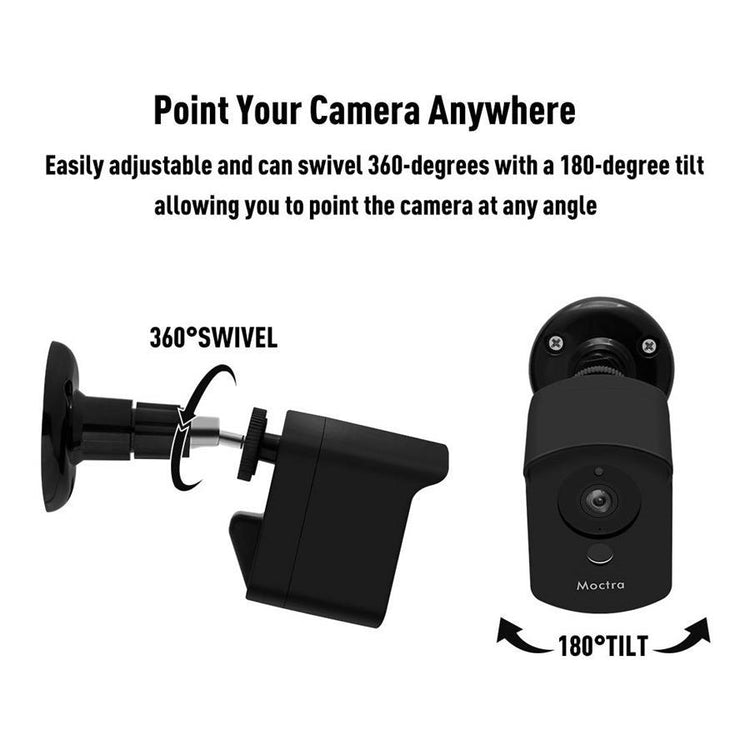 Moctra Support de Montage Mural Wyze, Monture de protection pour Intérieur/Extérieur, Étanche et Réglable à 360 degrés avec Housse de protection pour Wyze Cam V2 Noir - Simple Boutique